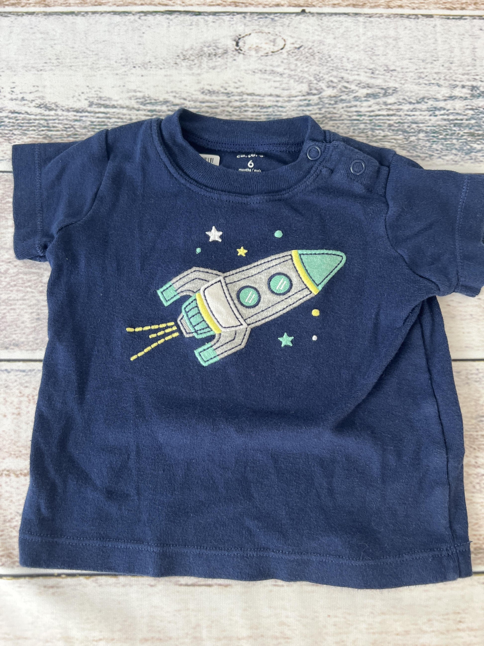 Carters Boys Navy Blue | Space T-Shirt Size: 6 months Navy Blue | Space