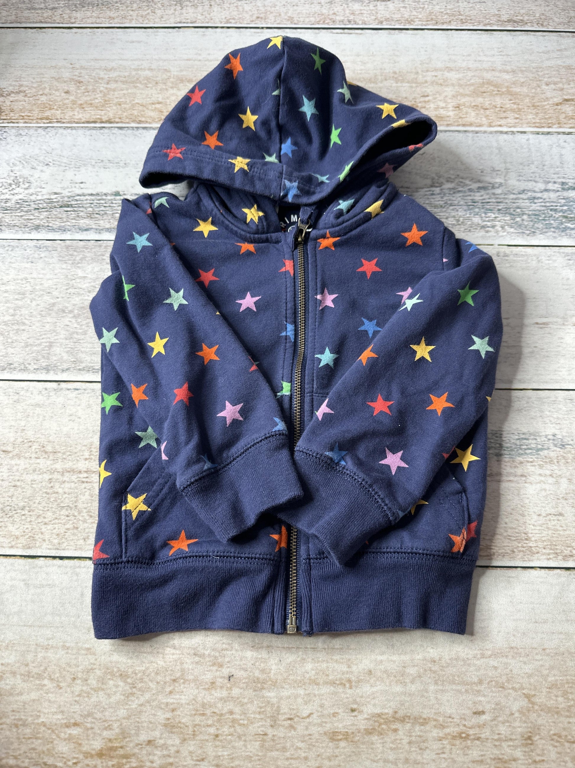 Primary Unisex Navy Blue | Stars | Rainbow Hoodie Size: 24 months Navy Blue | Stars | Rainbow