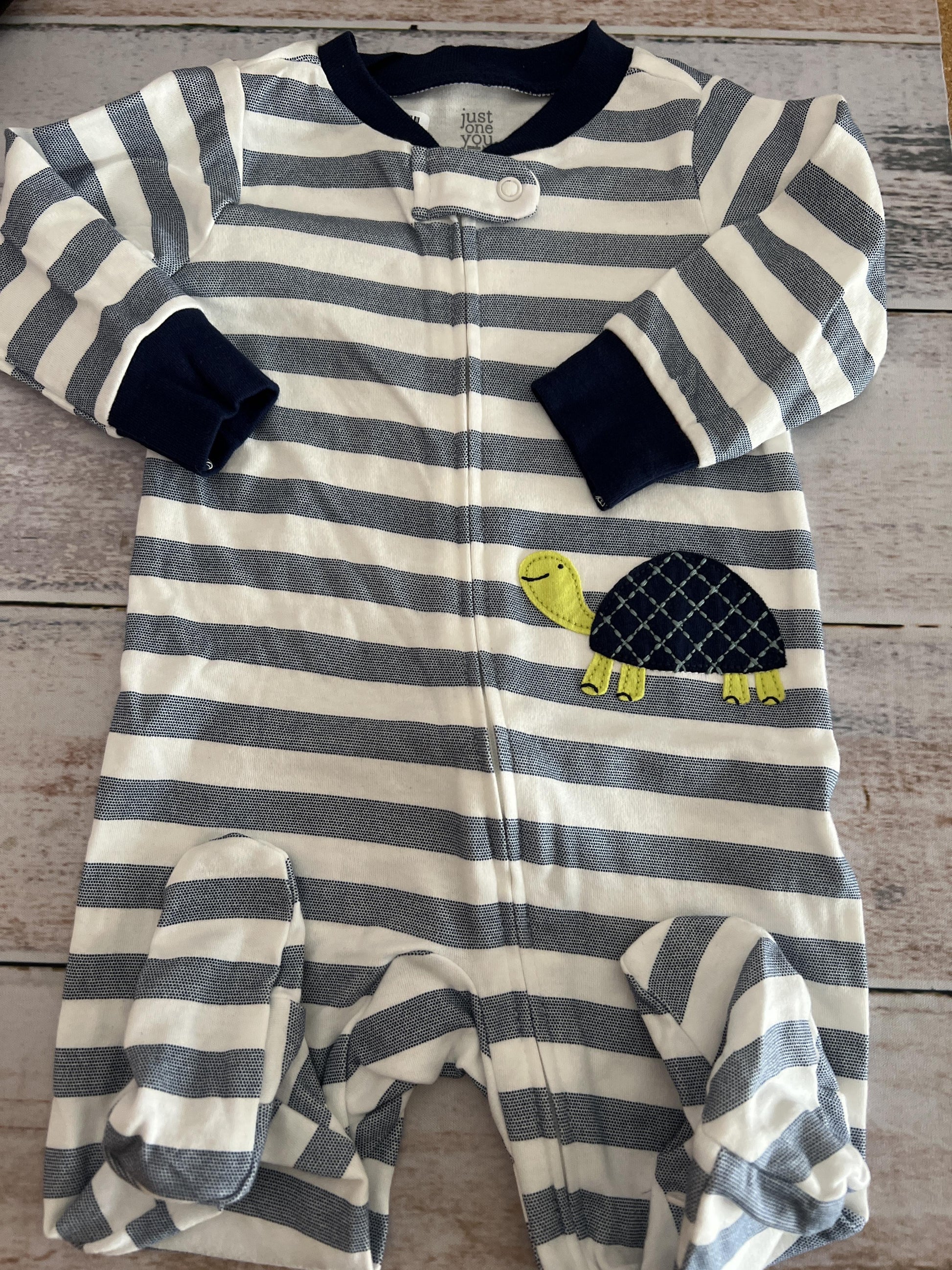 Carters Boys Navy Blue | Stripe Pajamas Size: 6 months Navy Blue | Stripe