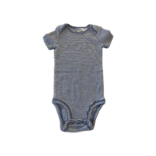 Carters Unisex Navy Blue | Stripe Onesie Size: 9 months Navy Blue | Stripe