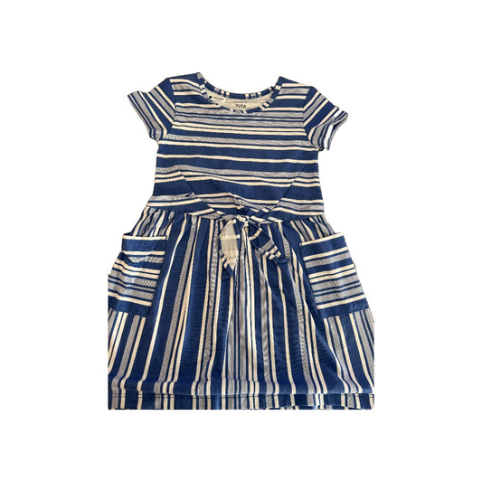 Carters Girls Navy Blue | Stripe Dress Size: 4T Navy Blue | Stripe