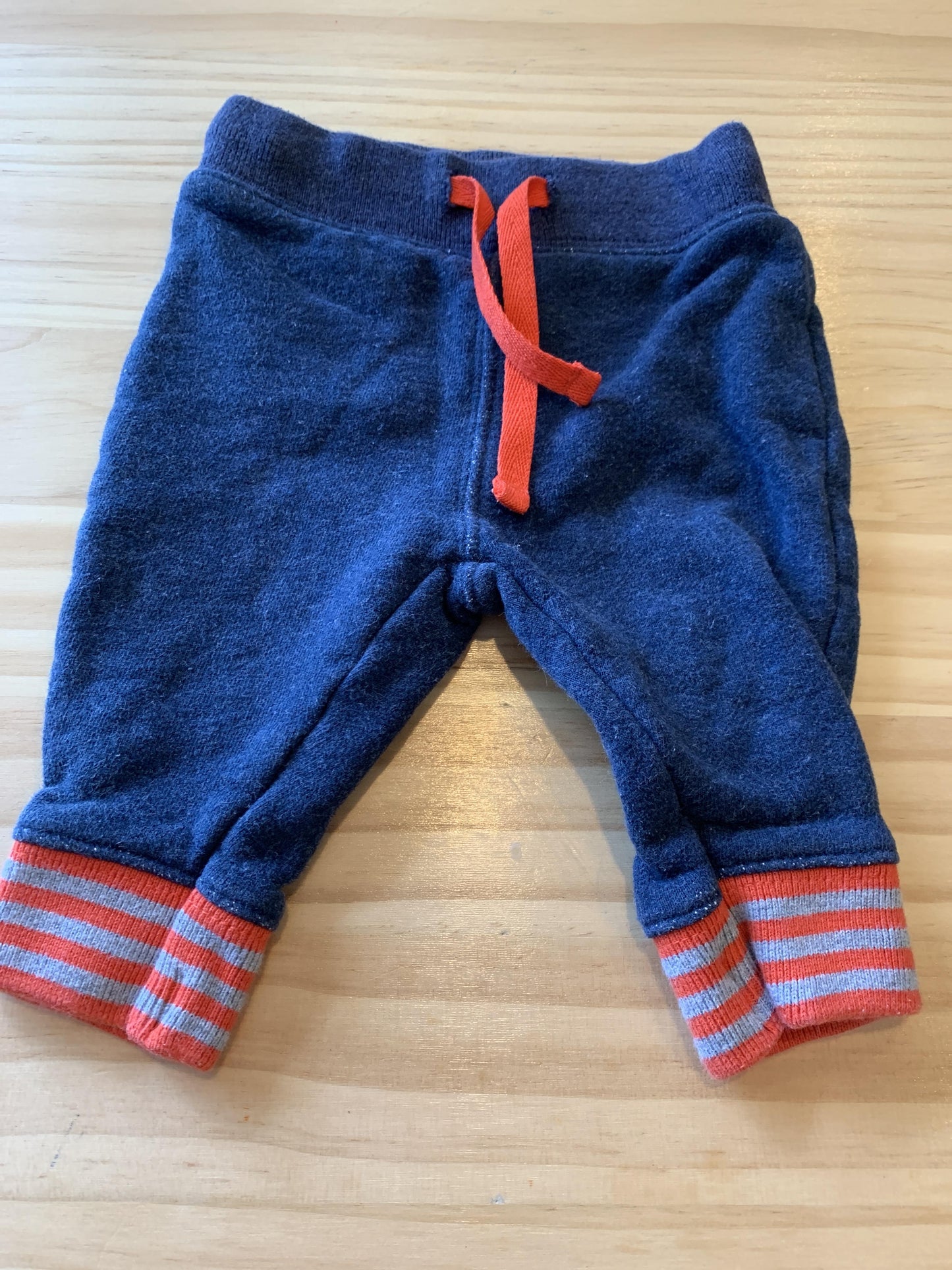 Boys Navy Blue | Striped | orange Pants Size: 0-3 months Navy Blue | Striped | orange