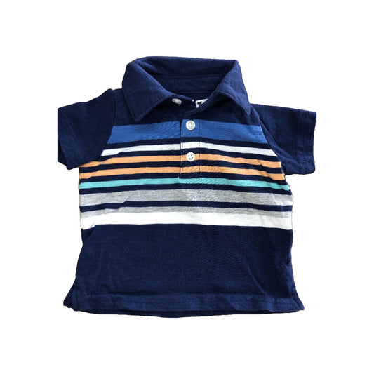 Carters Boys Navy Blue | Striped Polo Shirt Size: 3 months Navy Blue | Striped