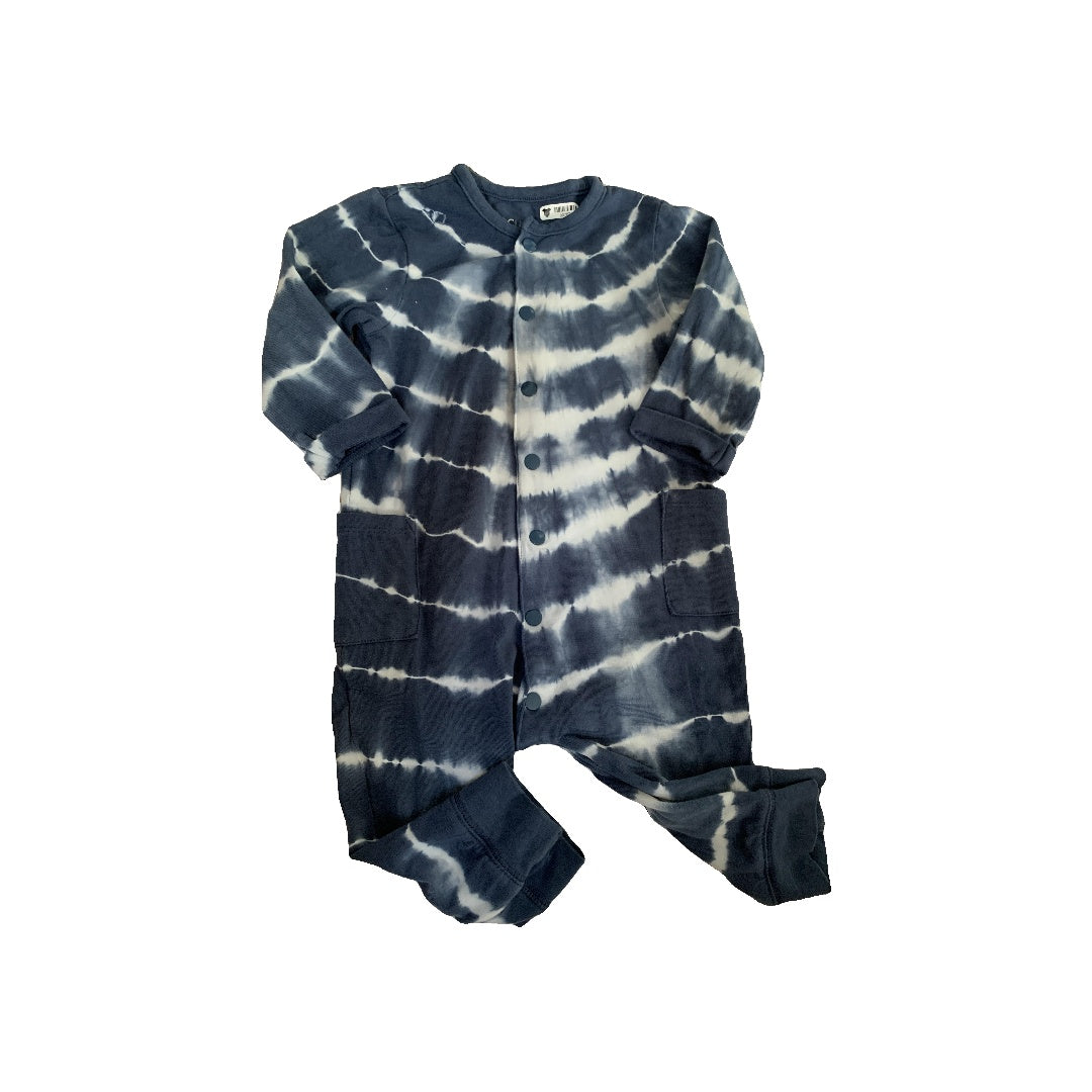 Focus Boys Navy Blue | Tie Dye Long Sleeve Outfit Size: 3 months Navy Blue | Tie Dye