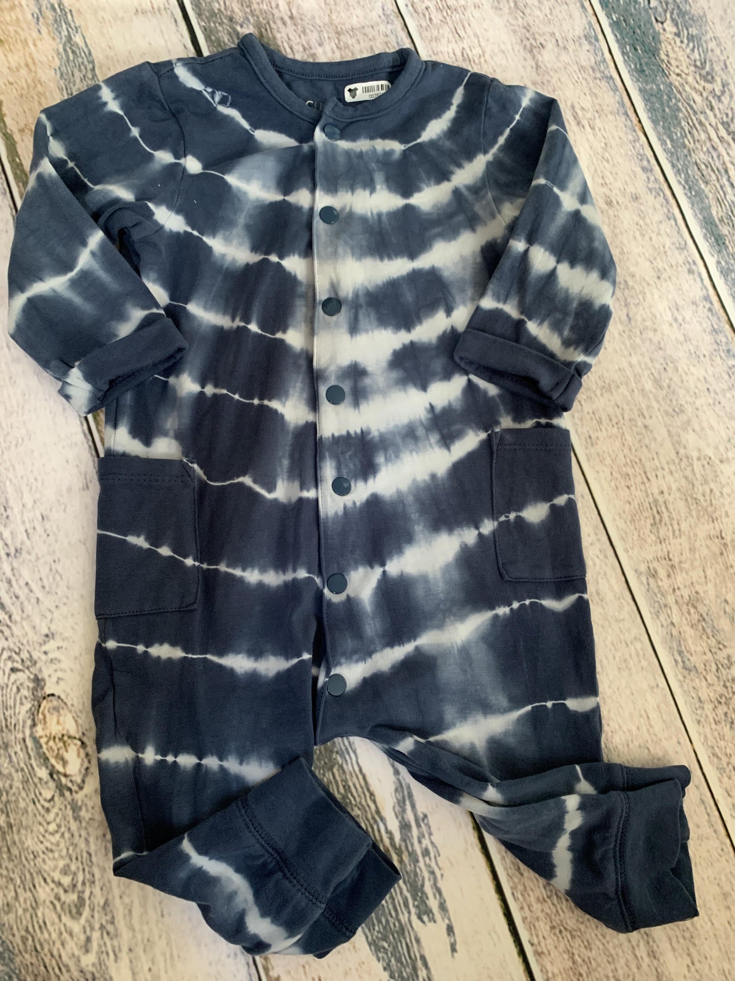 Focus Boys Navy Blue | Tie Dye Long Sleeve Outfit Size: 3 months Navy Blue | Tie Dye