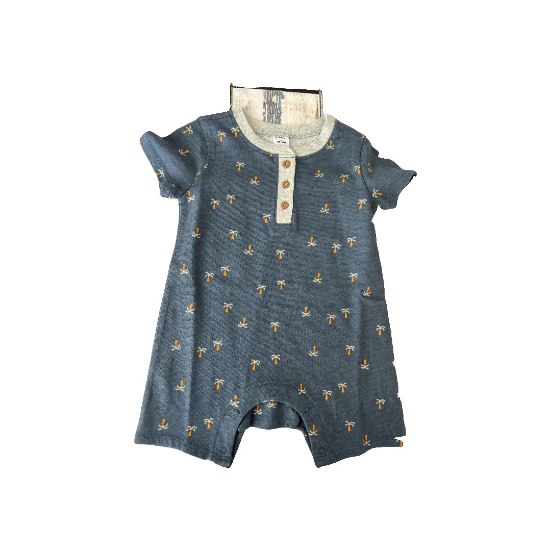 Nordstrom Boys Navy Blue | Tropical Romper Size: 6 months Navy Blue | Tropical