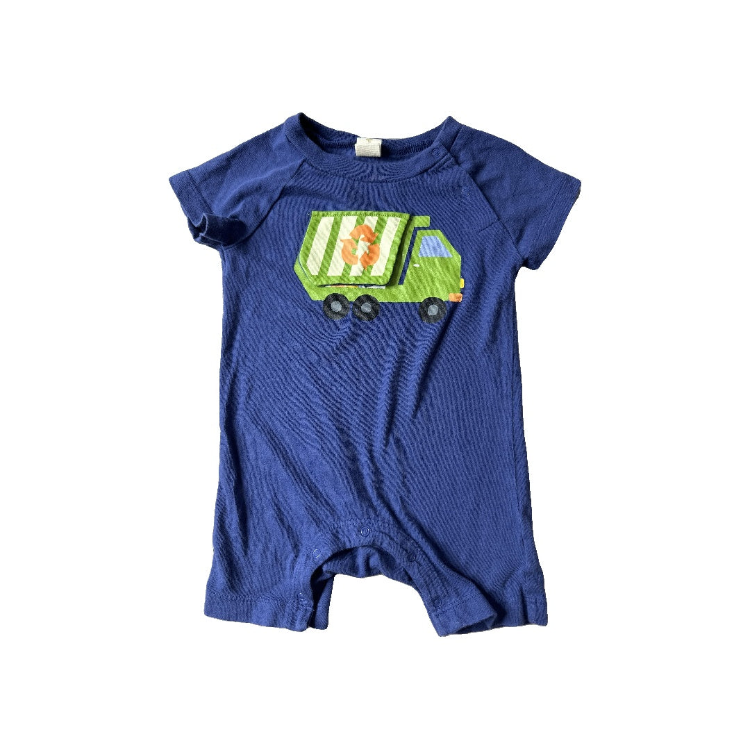 Tucker + Tate Boys Navy Blue | Trucks Romper Size: 6 months Navy Blue | Trucks