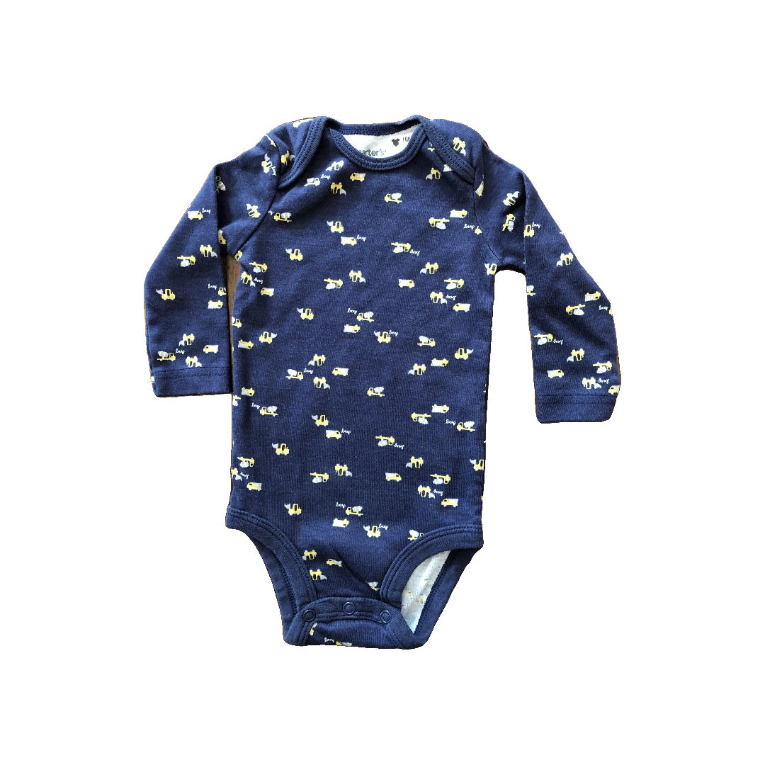 Carters Boys Navy Blue | Trucks Onesie Size: 6 months Navy Blue | Trucks