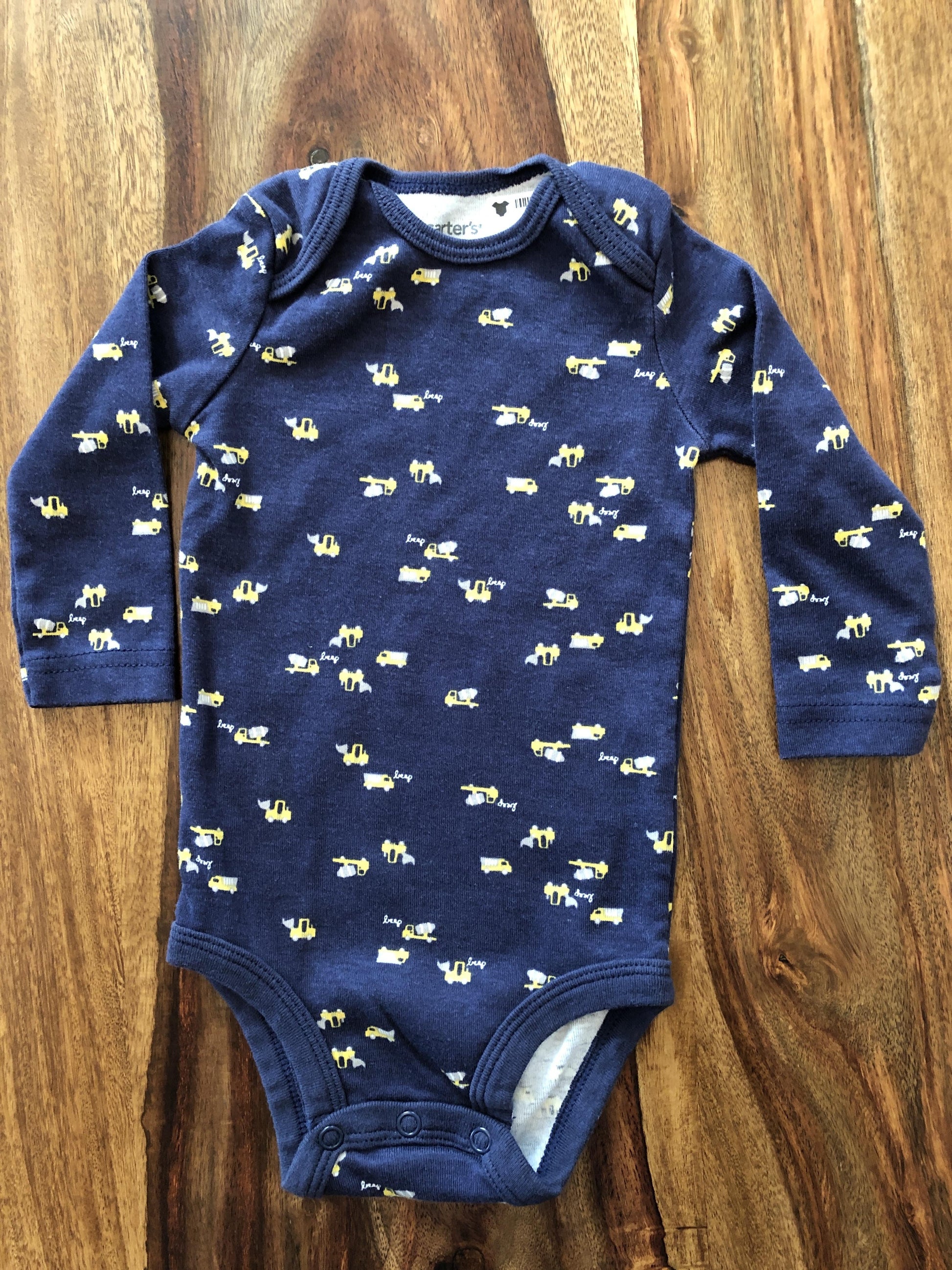 Carters Boys Navy Blue | Trucks Onesie Size: 6 months Navy Blue | Trucks