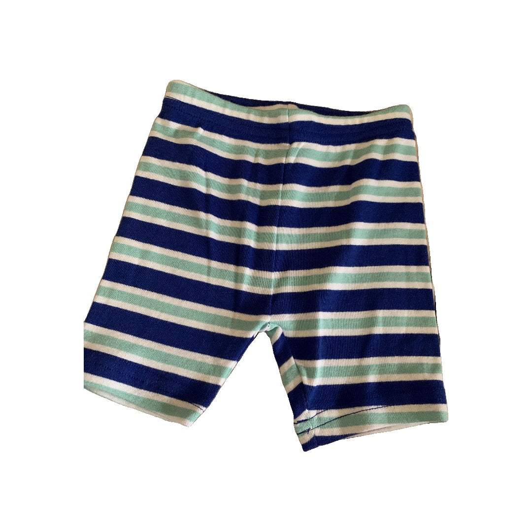 Carters Boys Navy Blue | Turquoise | White | Stripe Pajamas Size: 12M Navy Blue | Turquoise | White | Stripe