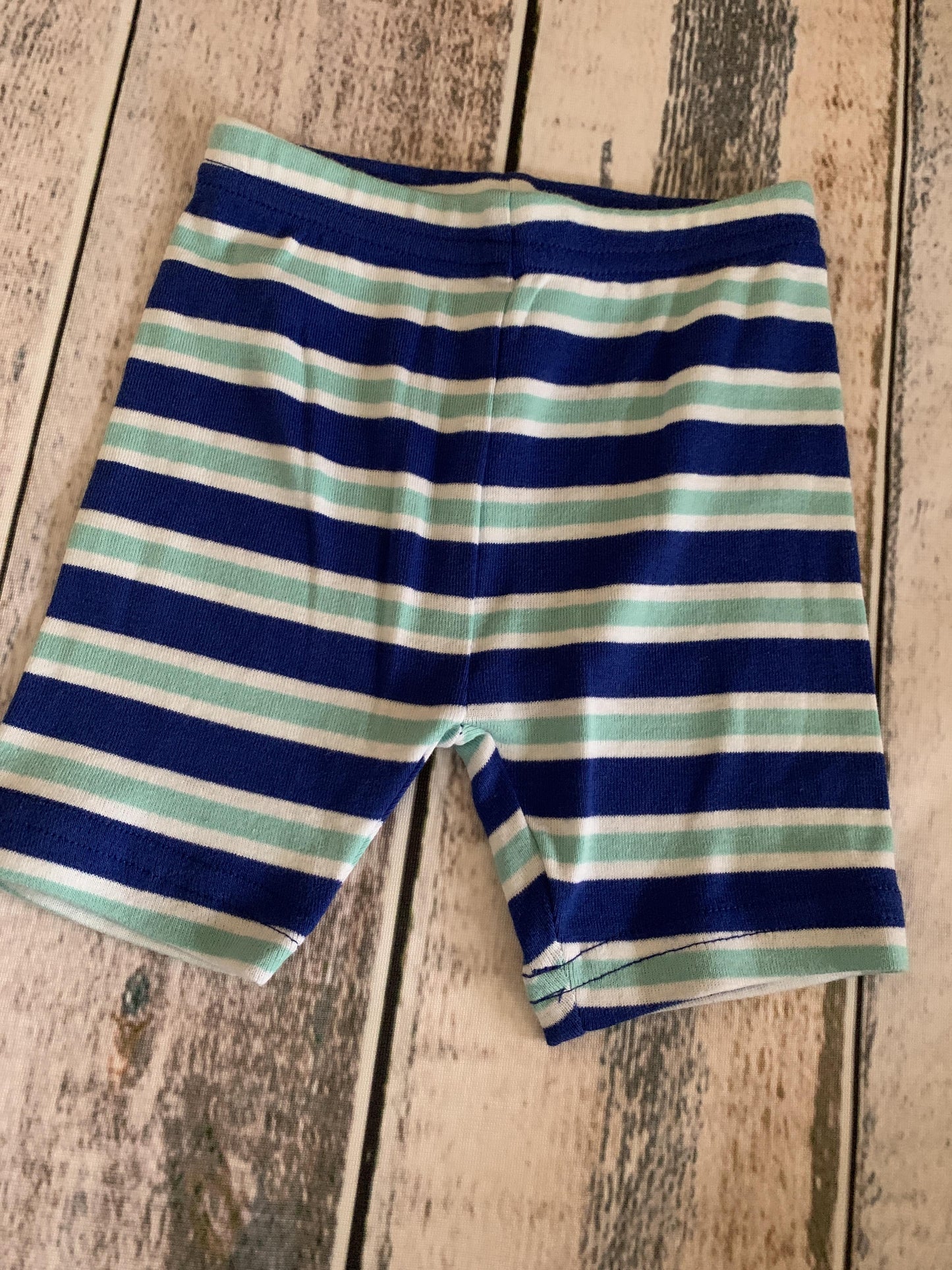 Carters Boys Navy Blue | Turquoise | White | Stripe Pajamas Size: 12M Navy Blue | Turquoise | White | Stripe