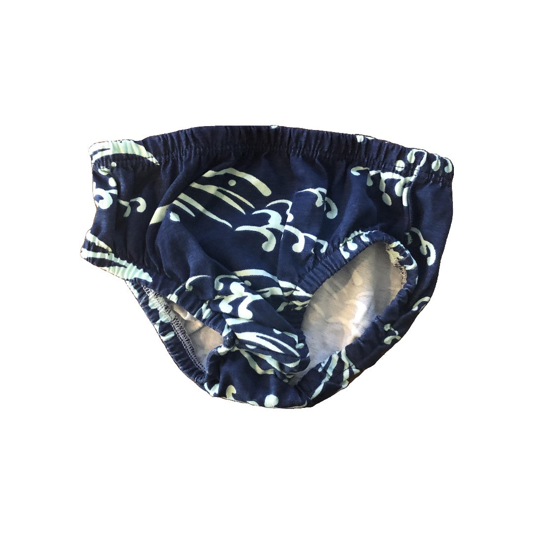 Oliver & Rain Girls Navy Blue | Turquoise Shirt Size: 6 months Navy Blue | Turquoise