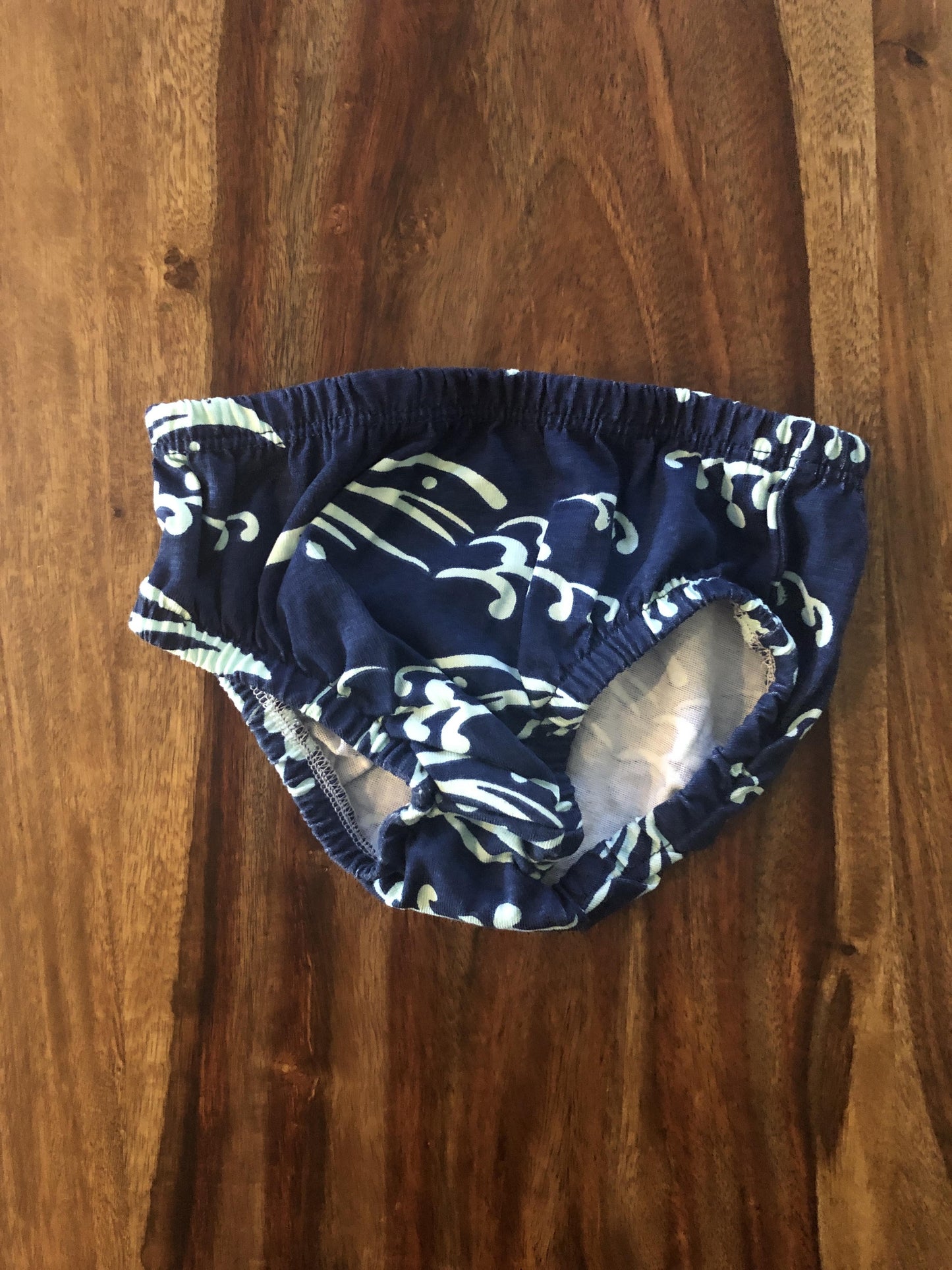 Oliver & Rain Girls Navy Blue | Turquoise Shirt Size: 6 months Navy Blue | Turquoise