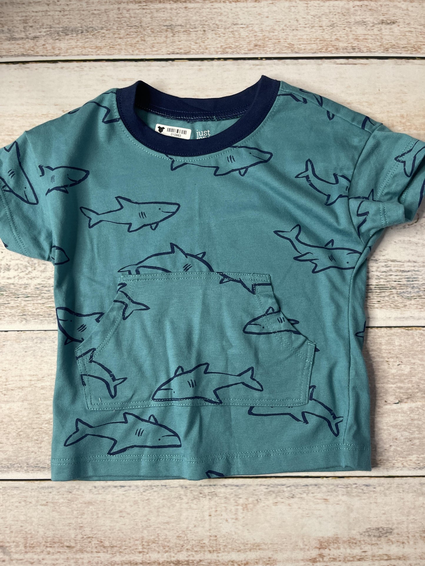 Carters Unisex Navy Blue | Turquoise T-Shirt Size: 6-9 months Navy Blue | Turquoise