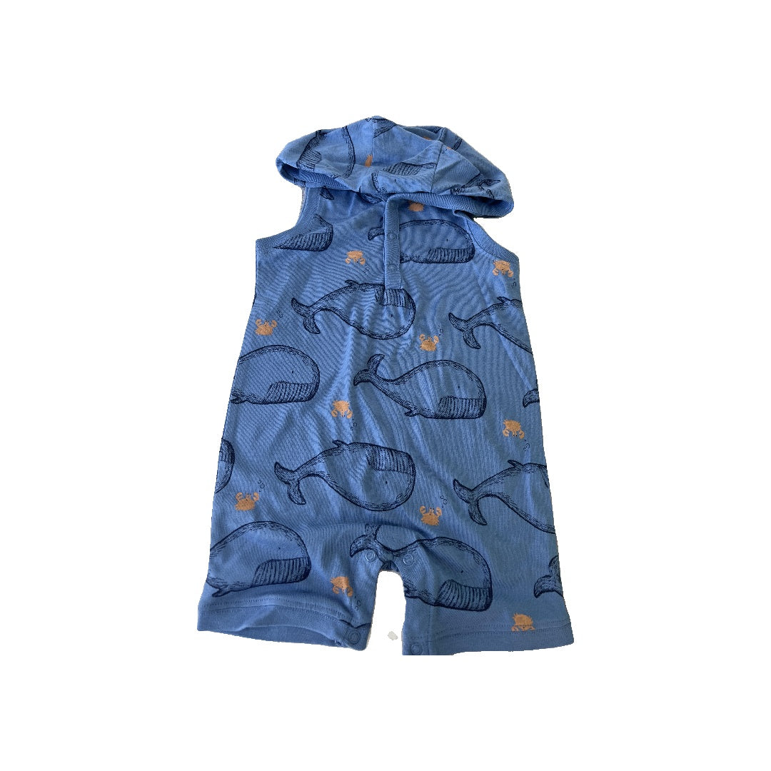Just Born Boys Navy Blue | whales Romper Size: 18 months Navy Blue | whales