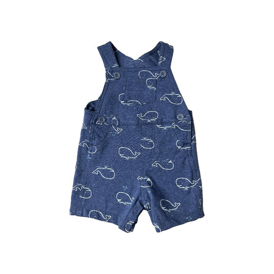 Little Me Boys Navy Blue | whales Overalls Size: 3-6 months Navy Blue | whales