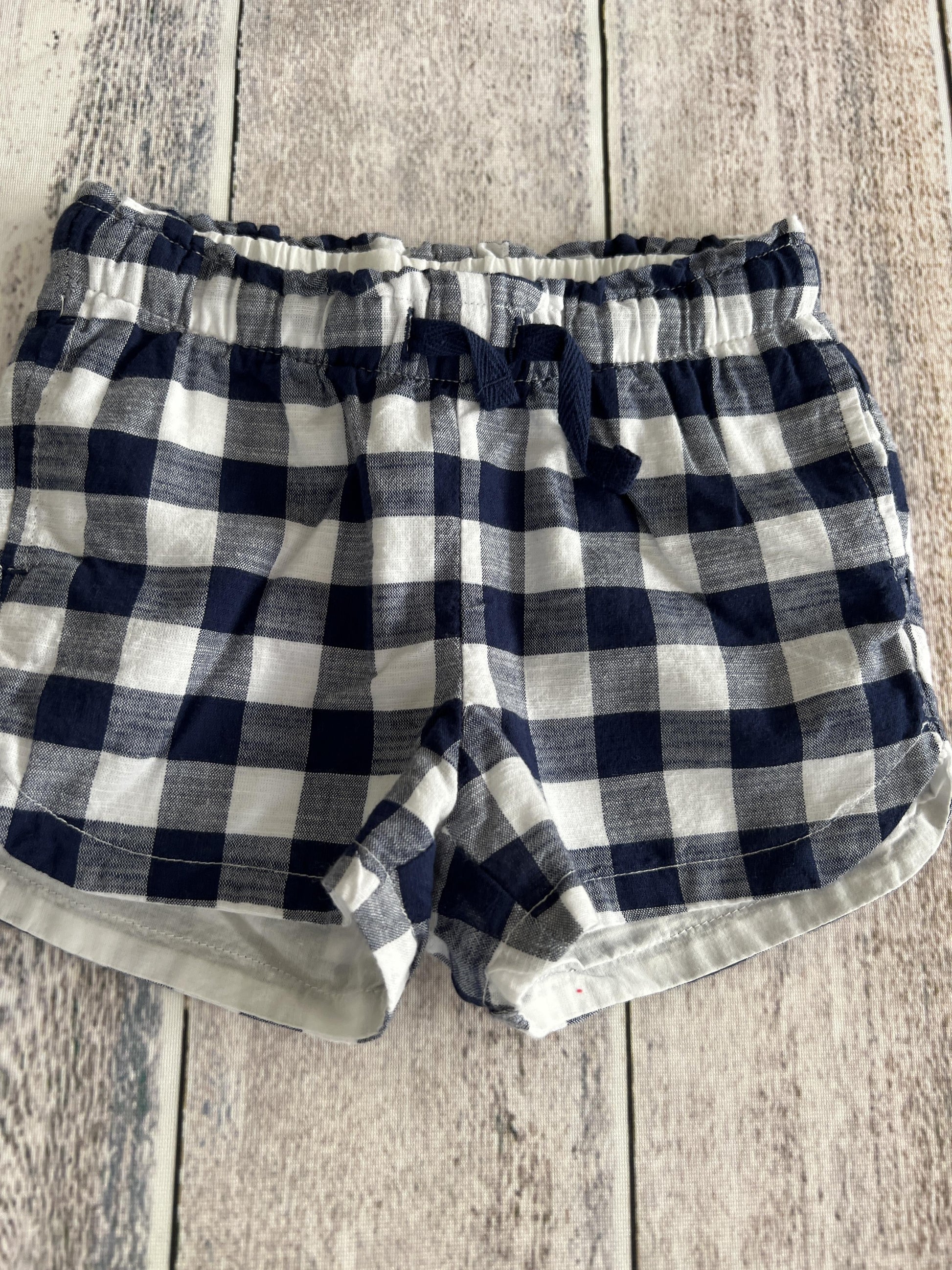 Cat & Jack Girls Navy Blue | White | Check Shorts Size: 3T Navy Blue | White | Check