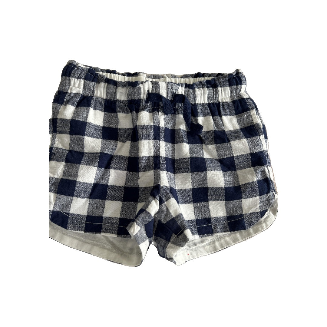 Cat & Jack Girls Navy Blue | White | Check Shorts Size: 3T Navy Blue | White | Check