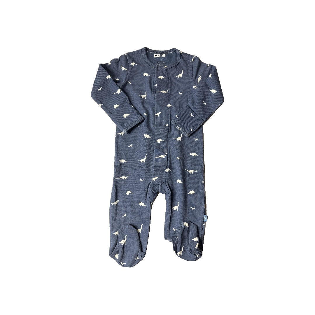 Simply Magnetic Me Unisex Navy Blue | White | Dinosaur Pajamas Size: 3-6 months Navy Blue | White | Dinosaur