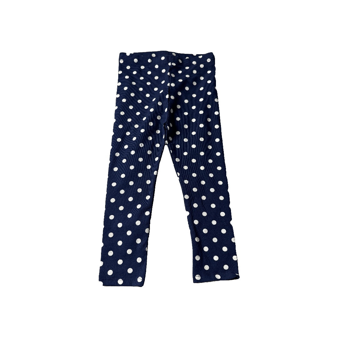 Mighty Goods Girls Navy Blue | White | Dots Pants Size: 2T Navy Blue | White | Dots