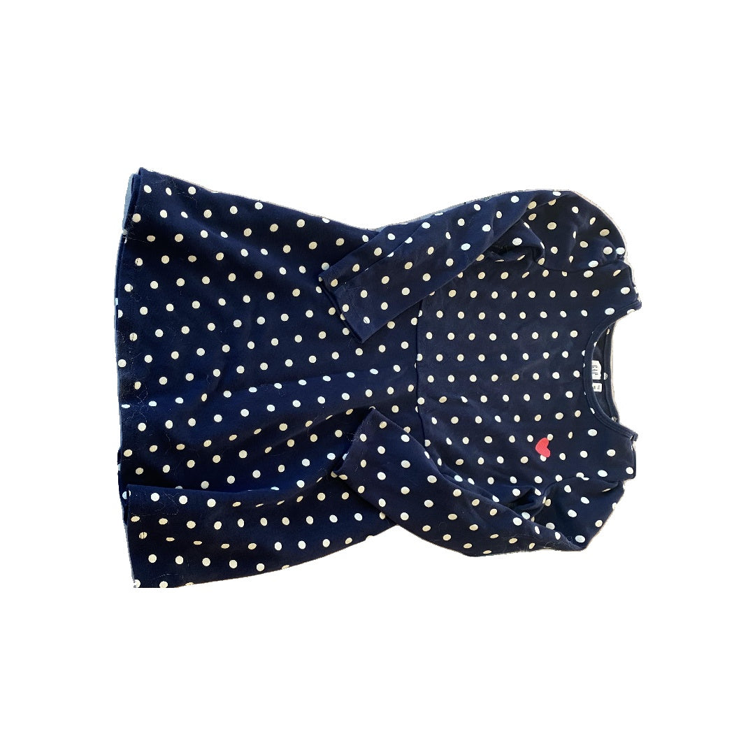 Gap Girls Navy Blue | White | Dots Dress Size: 7-Jun Navy Blue | White | Dots