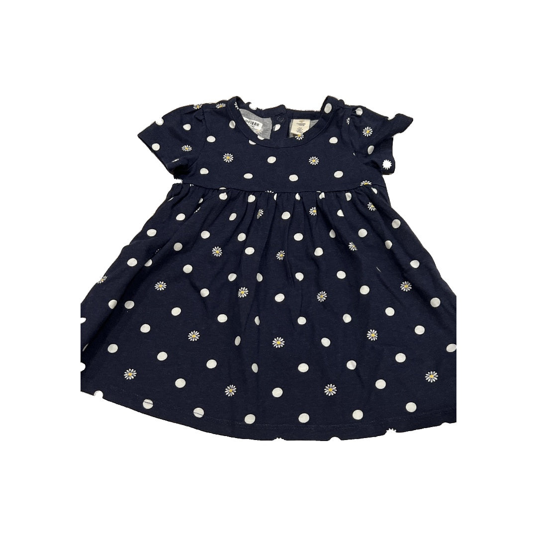 Tucker + Tate Girls Navy Blue | White | Flowers Dress Size: 9 months Navy Blue | White | Flowers