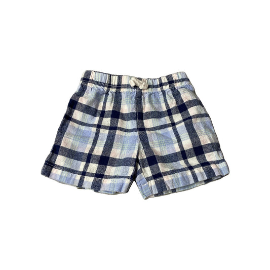 Carters Boys Navy Blue | White | Light Blue | plaid Shorts Size: 9 months Navy Blue | White | Light Blue | plaid