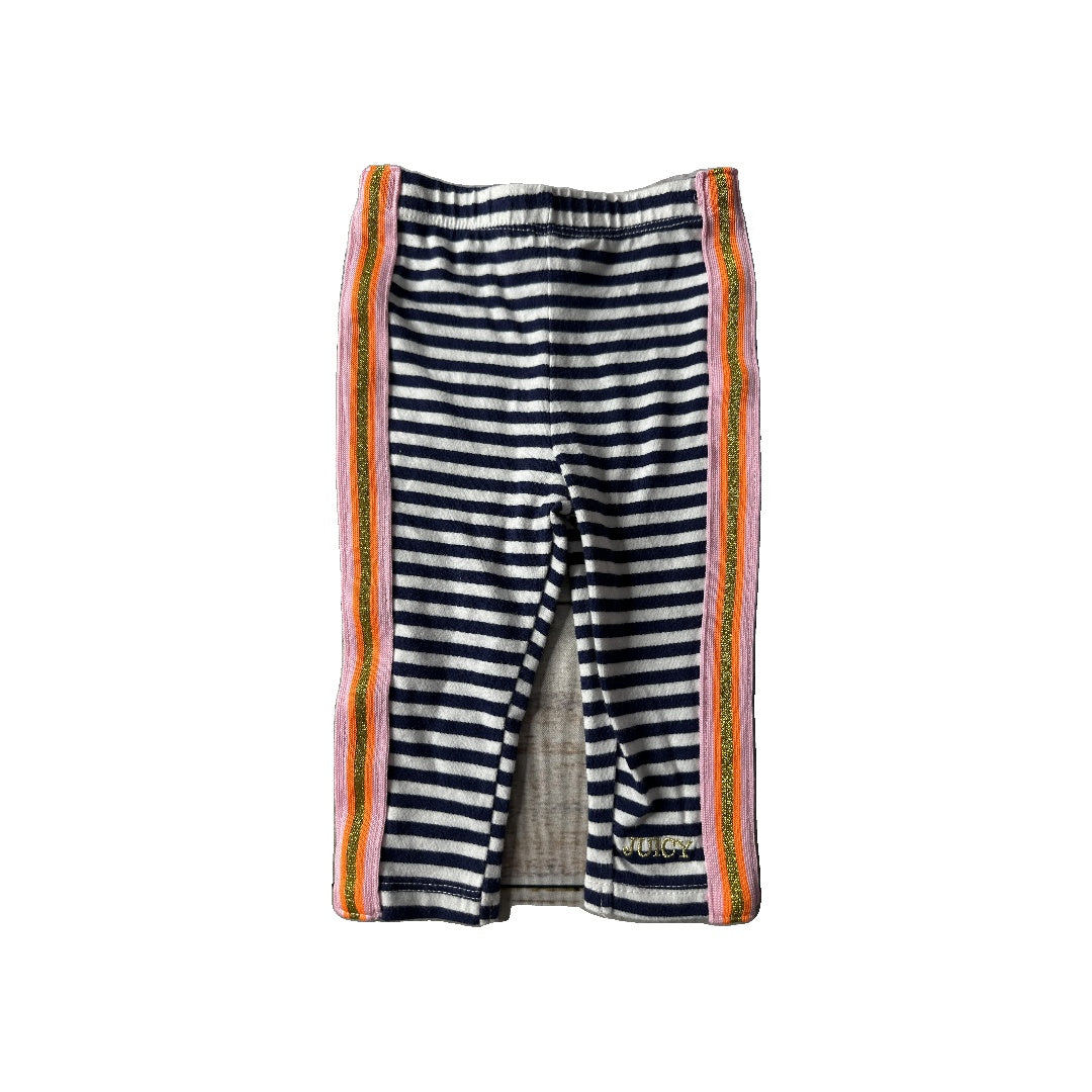 Juicy Couture Unisex Navy Blue | White | pink Pants Size: 3-6 months Navy Blue | White | pink
