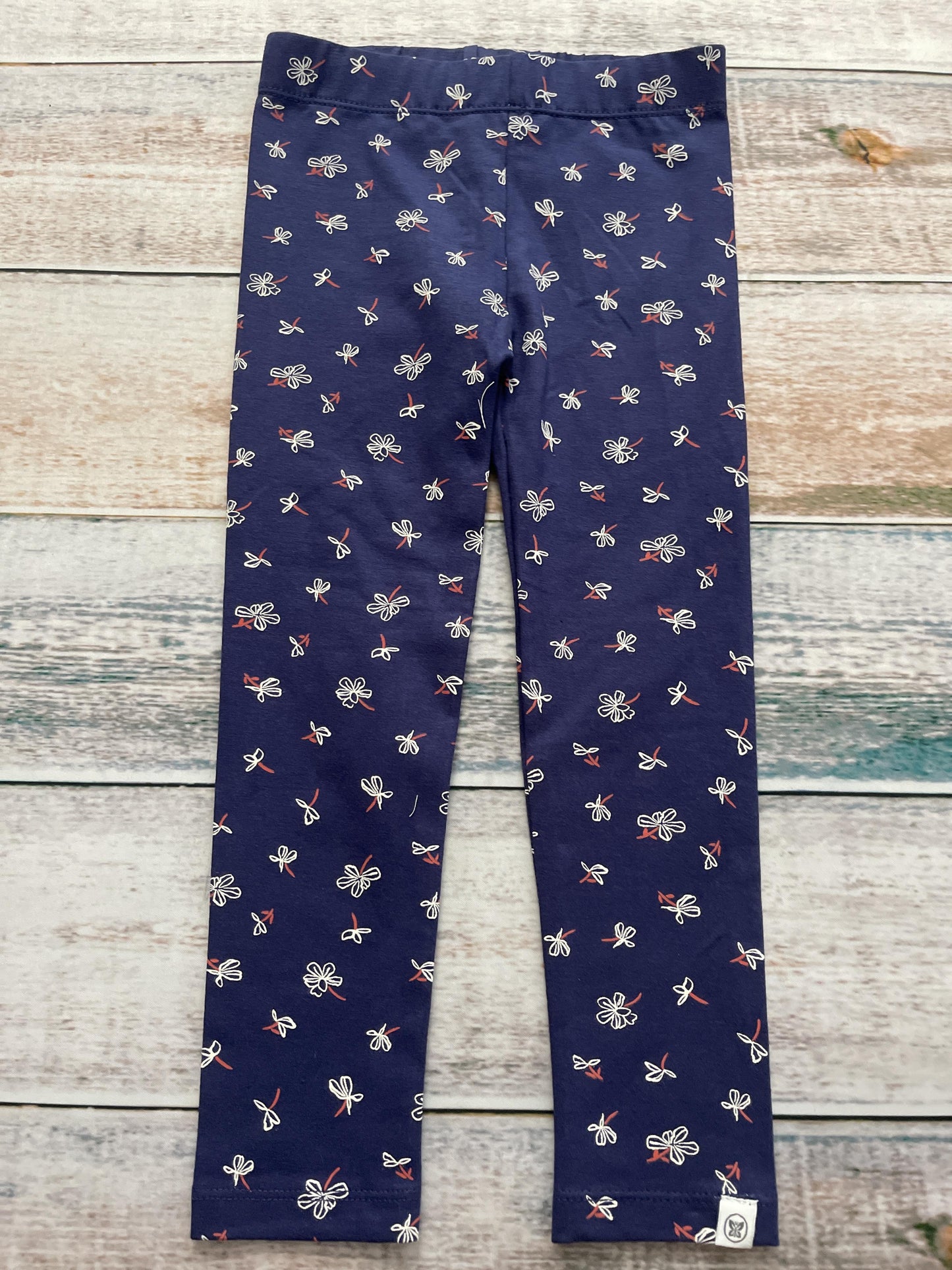 Honest Co Girls Navy Blue | White | pink Pants Size: 3T Navy Blue | White | pink