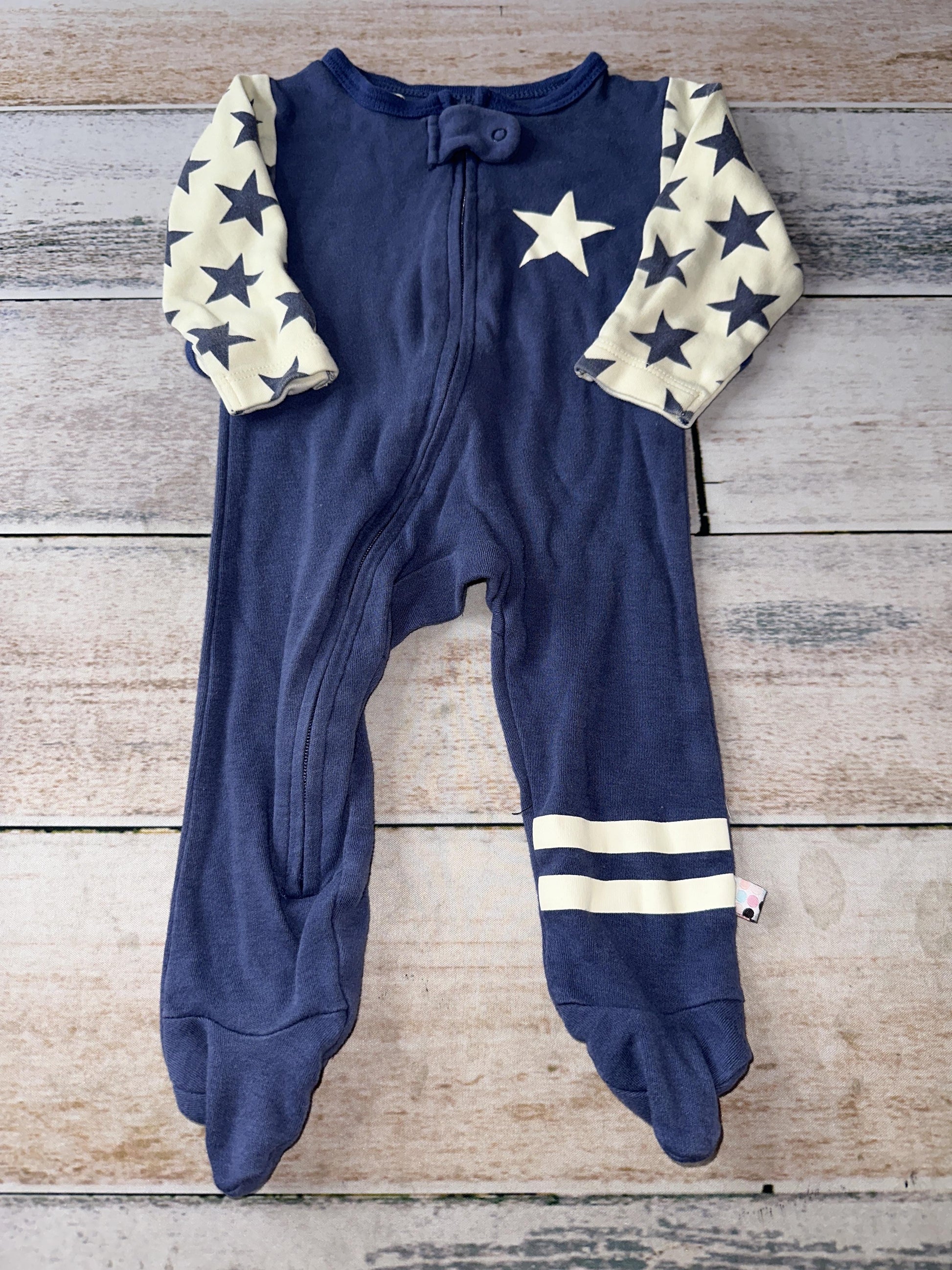 Babysoy Unisex Navy Blue | White | Stars Pajamas Size: 3-6 months Navy Blue | White | Stars