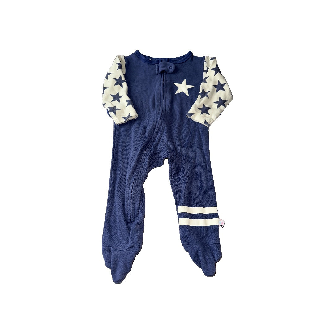 Babysoy Unisex Navy Blue | White | Stars Pajamas Size: 3-6 months Navy Blue | White | Stars