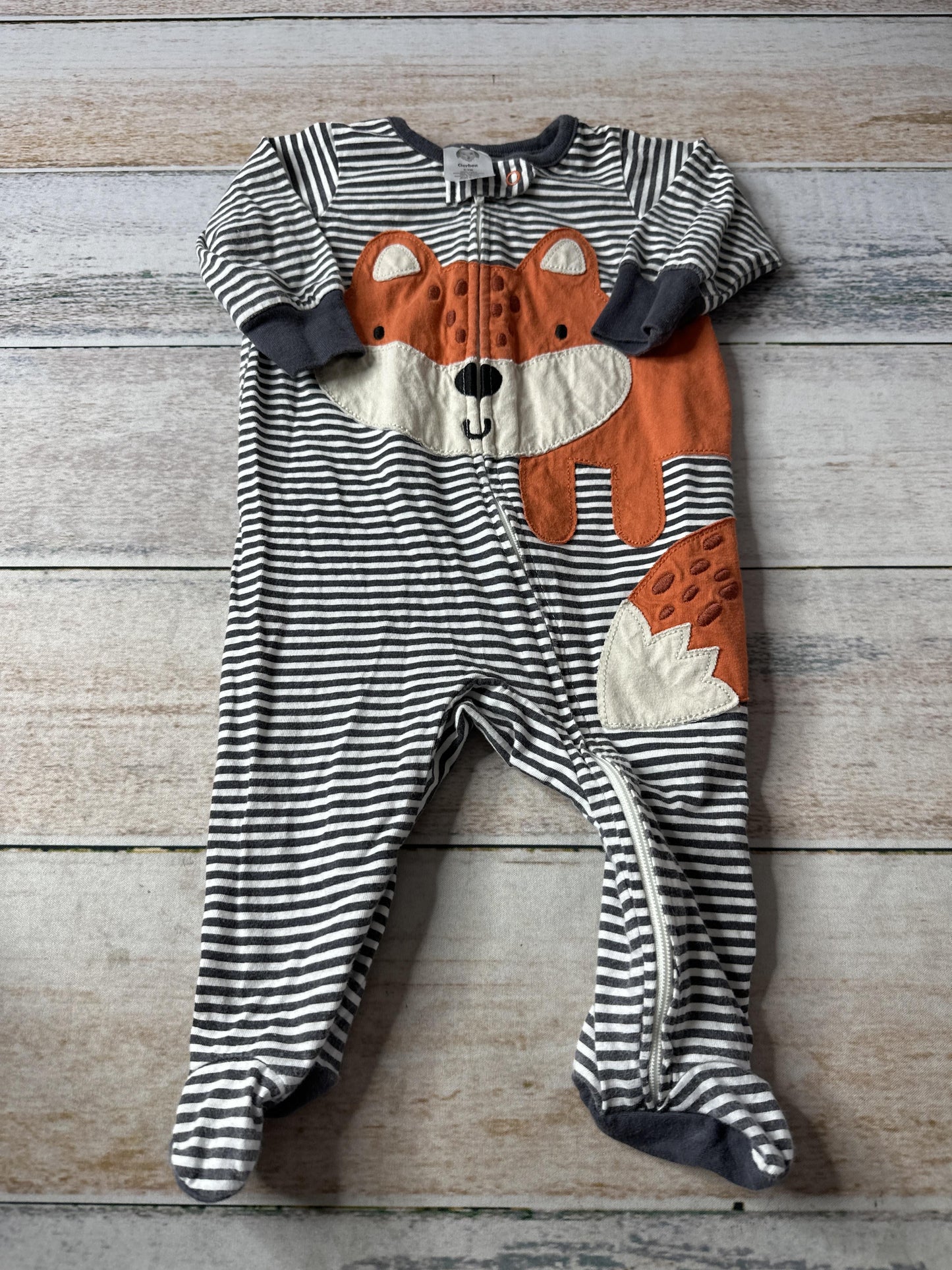 Carters Boys Navy Blue | White | Stripe | animals Pajamas Size: 0-3 months Navy Blue | White | Stripe | animals