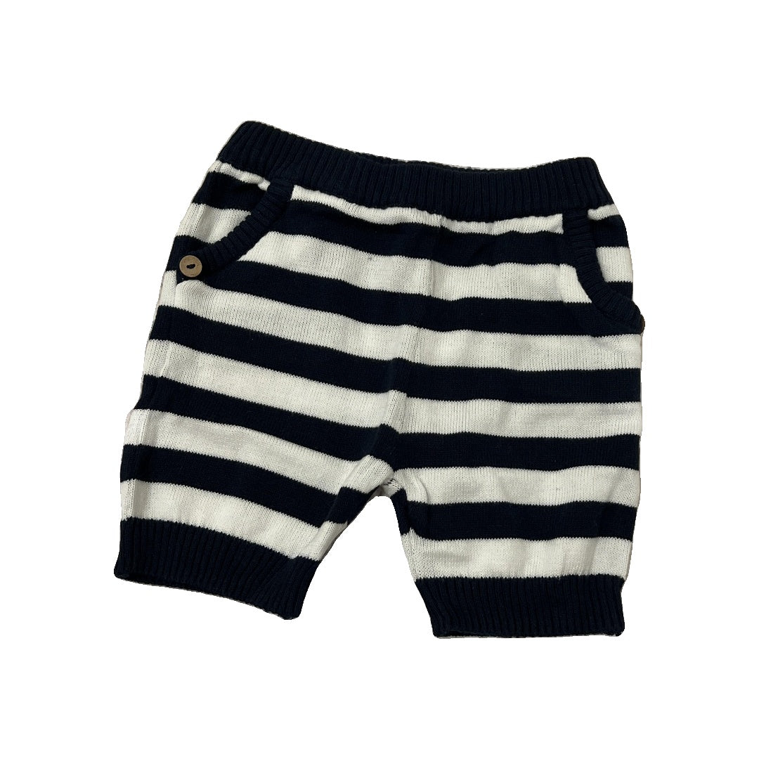 Viverano Boys Navy Blue | White | Stripe Shorts Size: 6-12 months Navy Blue | White | Stripe