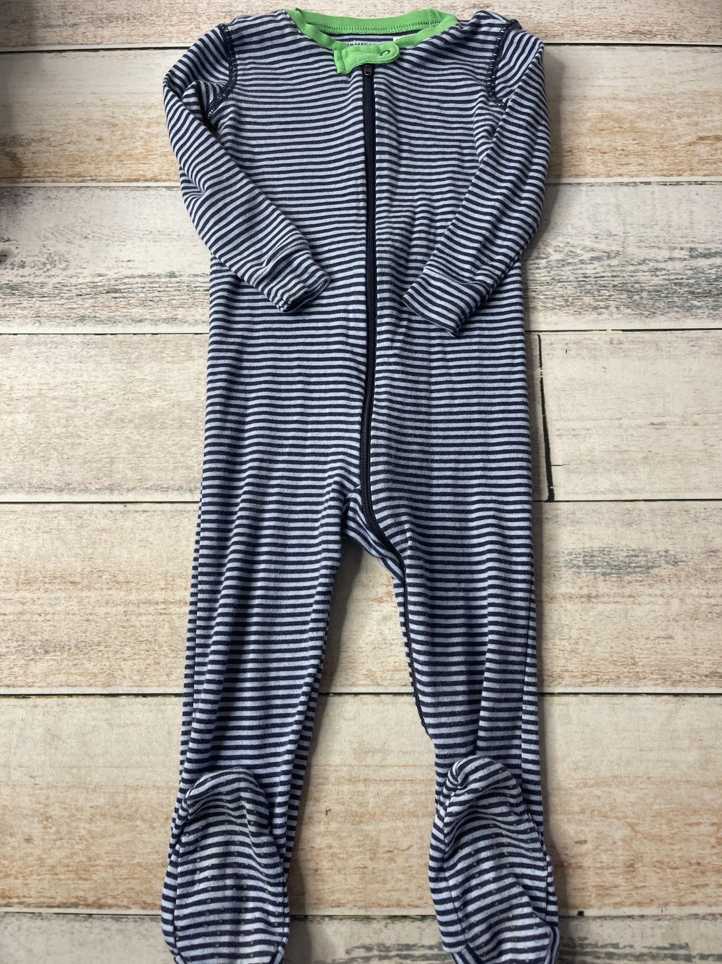 Primary Boys Navy Blue | White | Stripe Pajamas Size: 18-24 months Navy Blue | White | Stripe