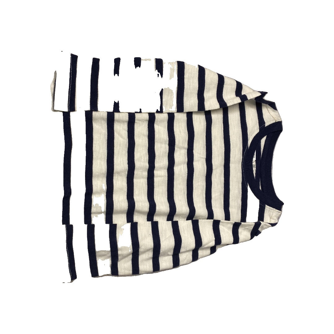 Primary Unisex Navy Blue | White | Stripe Long Sleeve T-Shirt Size: 2T Navy Blue | White | Stripe
