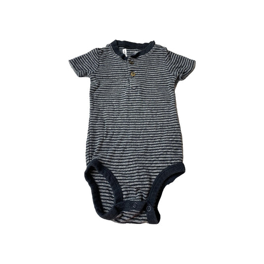 Just Born Boys Navy Blue | White | Stripe Onesie Size: 12 months Navy Blue | White | Stripe