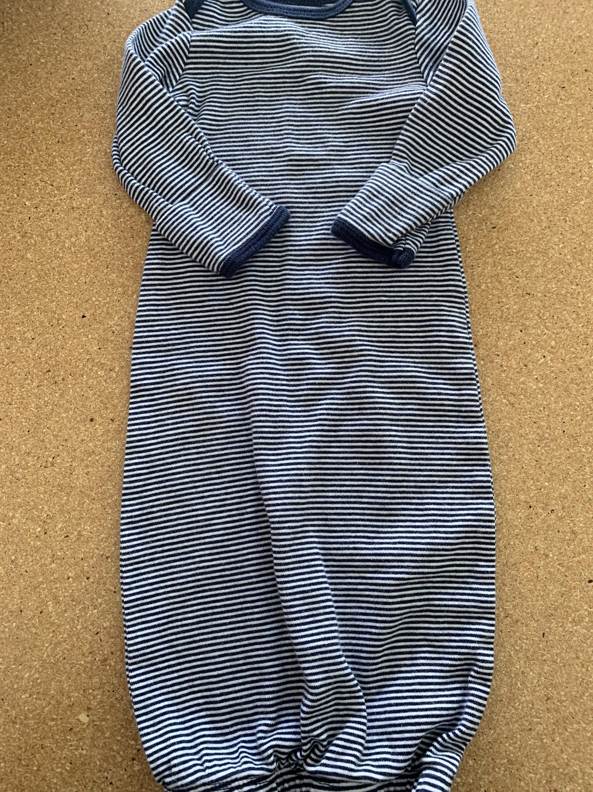 Boys Navy Blue | White | Stripe Sleepsack Size: 0-3 months Navy Blue | White | Stripe