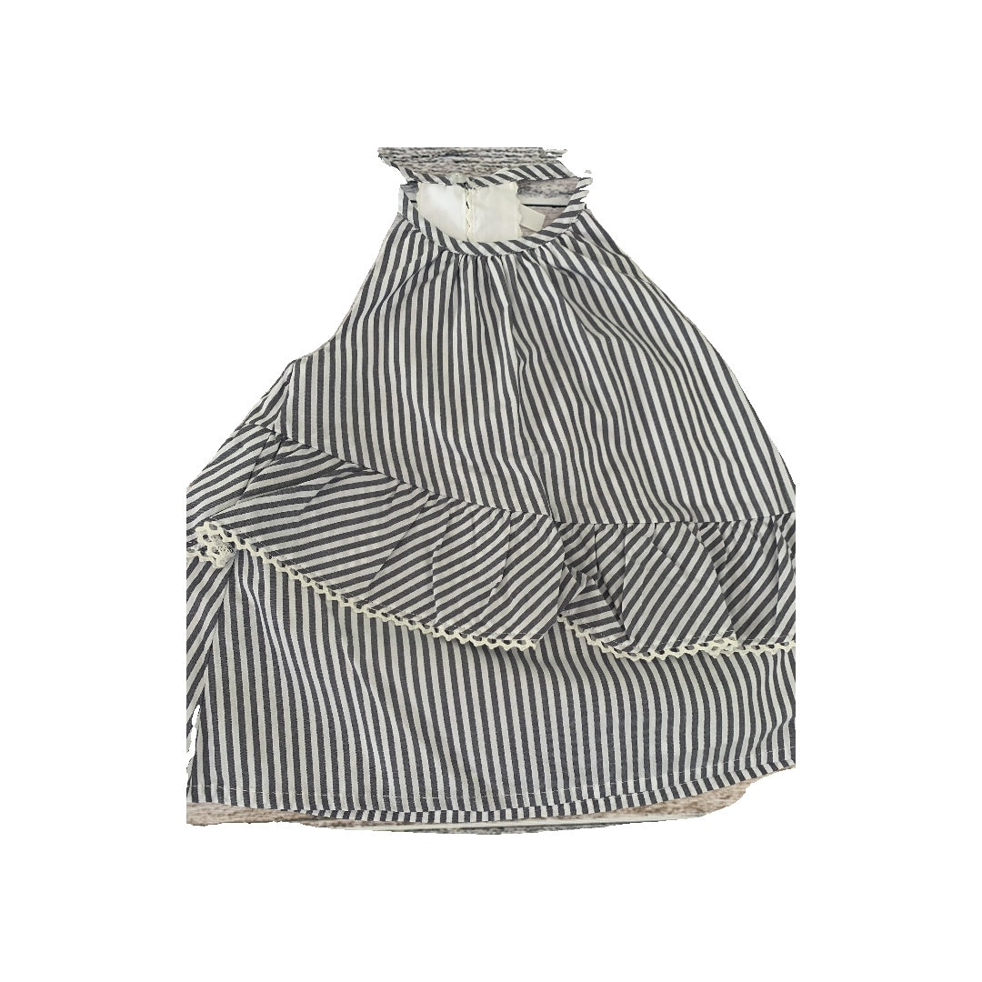 Max Studio Girls Navy Blue | White | Stripe Tank Top Size: 2T Navy Blue | White | Stripe