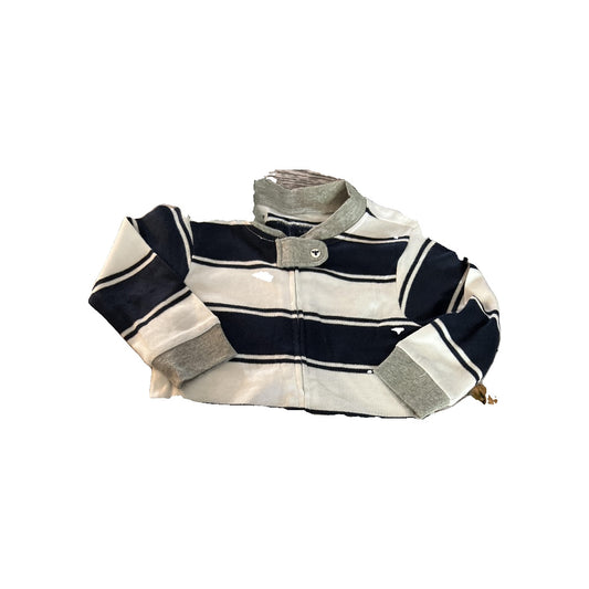 Burt's Bees Boys Navy Blue | White | Stripe Pajamas Size: 3-6 months Navy Blue | White | Stripe