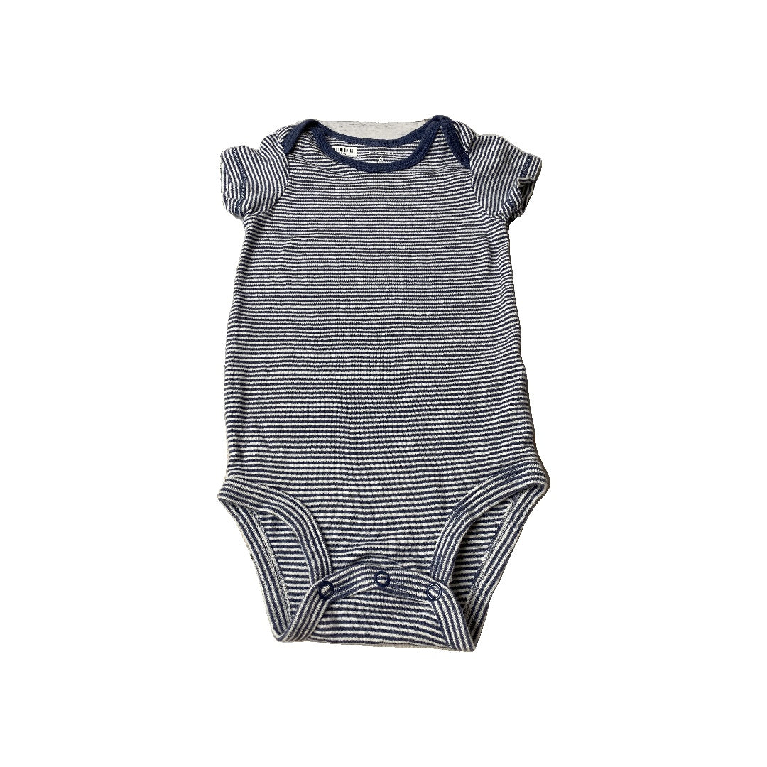 Carters Boys Navy Blue | White | Stripe Onesie Size: 6 months Navy Blue | White | Stripe