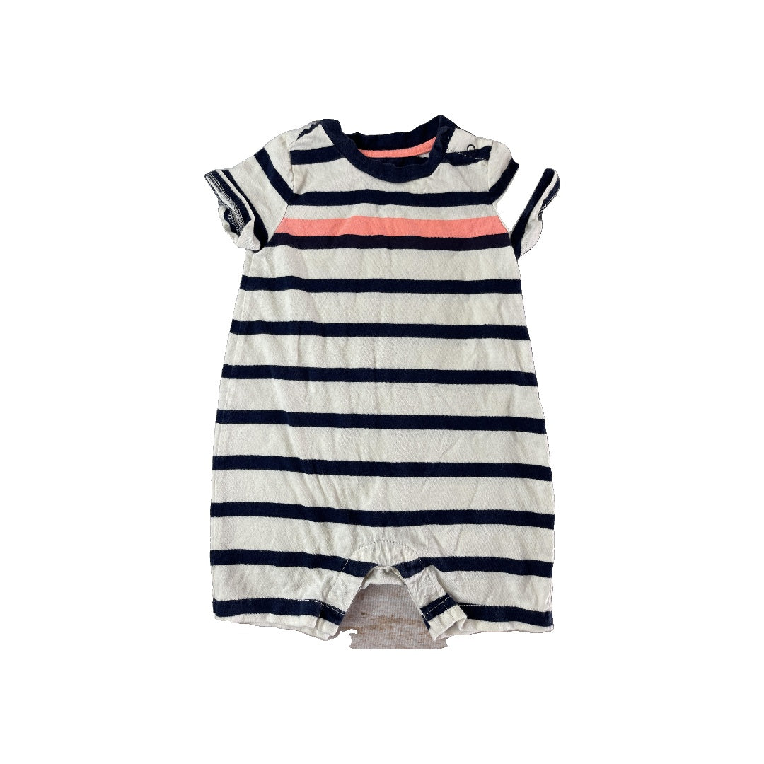 Gap Boys Navy Blue | White | Stripe Romper Size: 6-12 months Navy Blue | White | Stripe