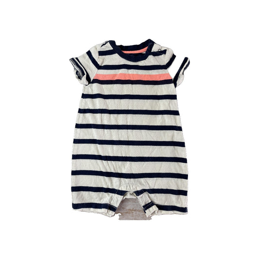 Gap Boys Navy Blue | White | Stripe Romper Size: 6-12 months Navy Blue | White | Stripe
