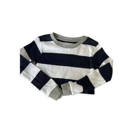 Burt's Bees Unisex Navy Blue | White | Stripe Pajamas Size: 3T Navy Blue | White | Stripe