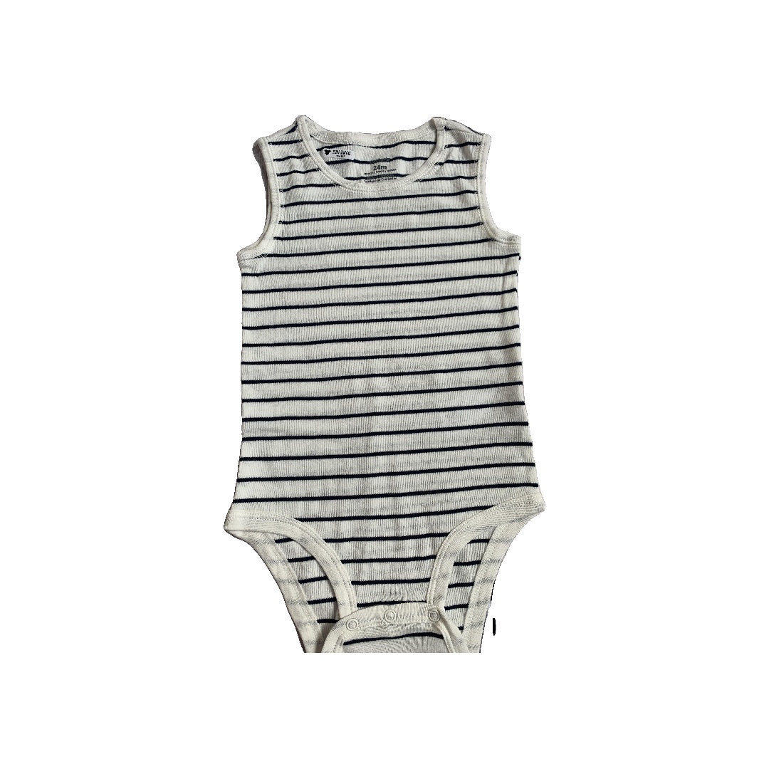 Carters Boys Navy Blue | White | Stripe Onesie Size: 24 months Navy Blue | White | Stripe