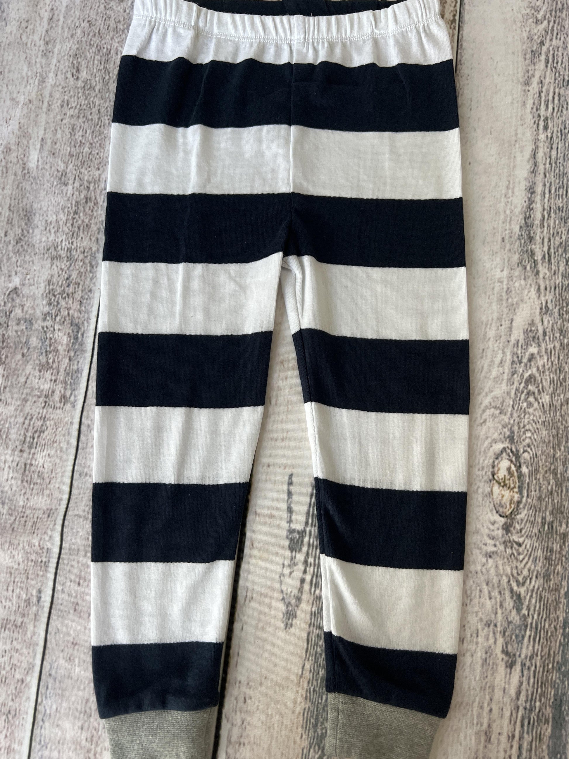 Burt's Bees Unisex Navy Blue | White | Stripe Pajamas Size: 3T Navy Blue | White | Stripe
