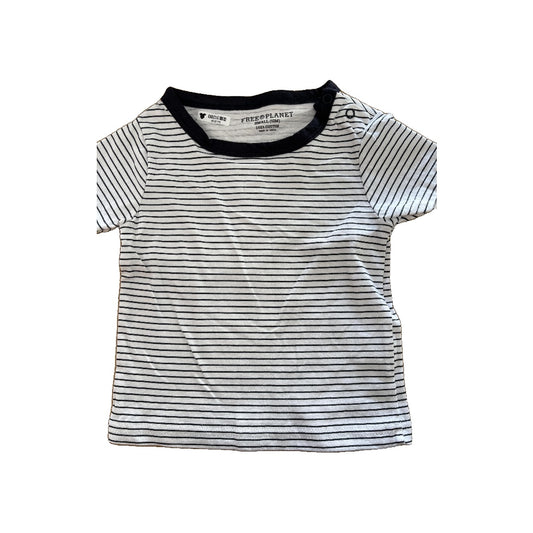 Free Planet Boys Navy Blue | White | Stripe T-Shirt Size: 12 months Navy Blue | White | Stripe