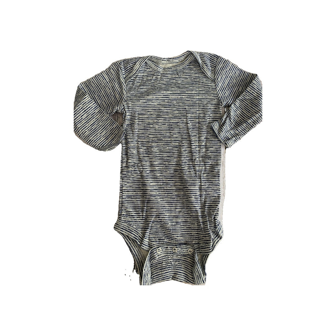 Gerber organic Boys Navy Blue | White | Stripe Onesie Size: 6-9 months Navy Blue | White | Stripe