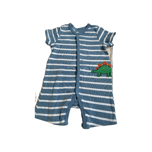 Little Me Boys Navy Blue | White | Stripe Romper Size: 12M Navy Blue | White | Stripe