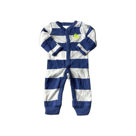 Carters Boys Navy Blue | White | Stripe Long Sleeve Outfit Size: Newborn Navy Blue | White | Stripe