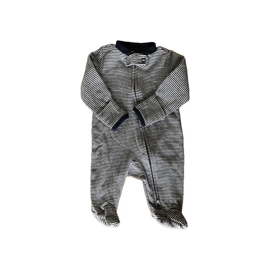Carters Boys Navy Blue | White | Striped Pajamas Size: Newborn Navy Blue | White | Striped